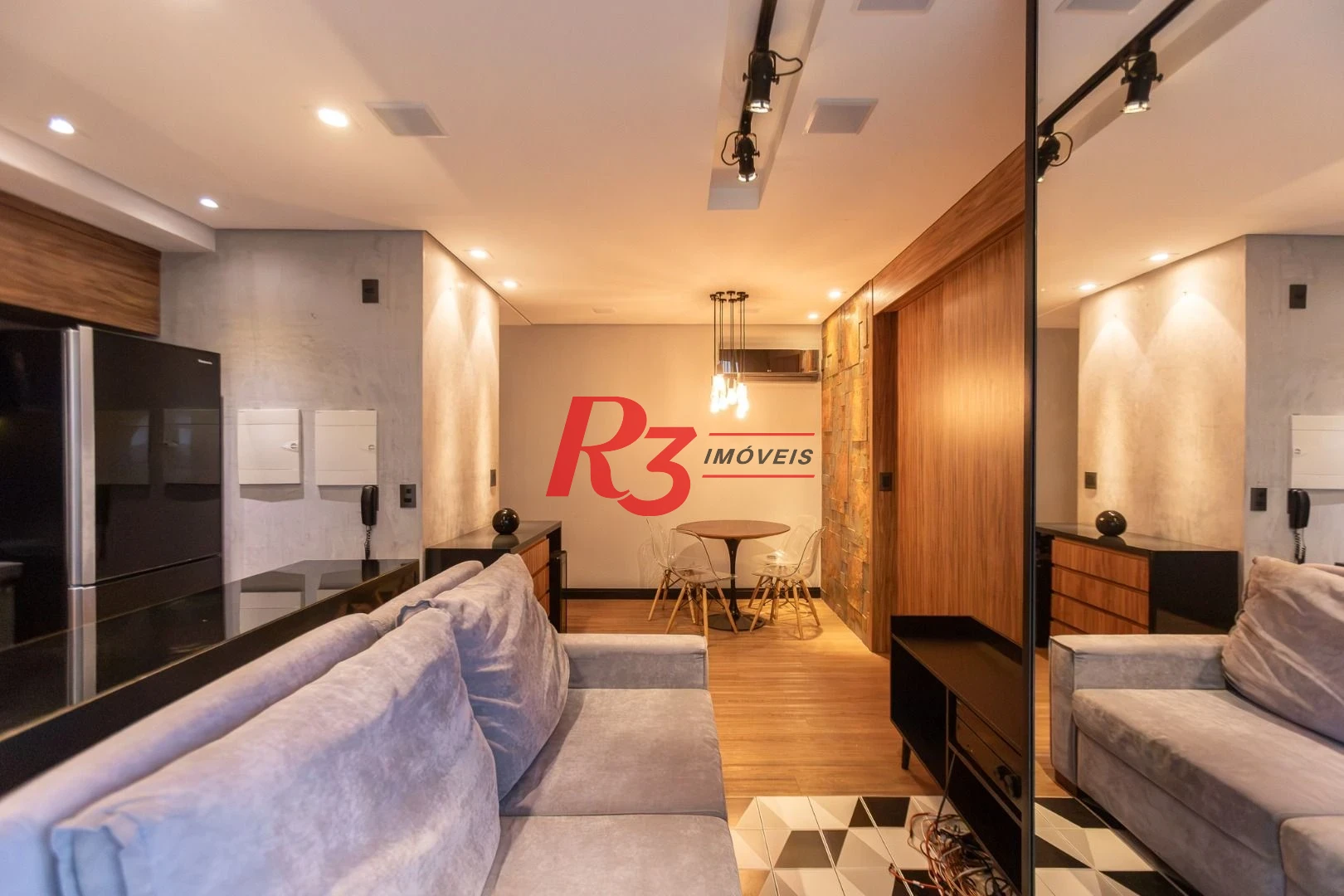 Apartamento com 1 dormitório para alugar, 47 m² por R$ 5.300,00/mês - Boqueirão - Santos/SP