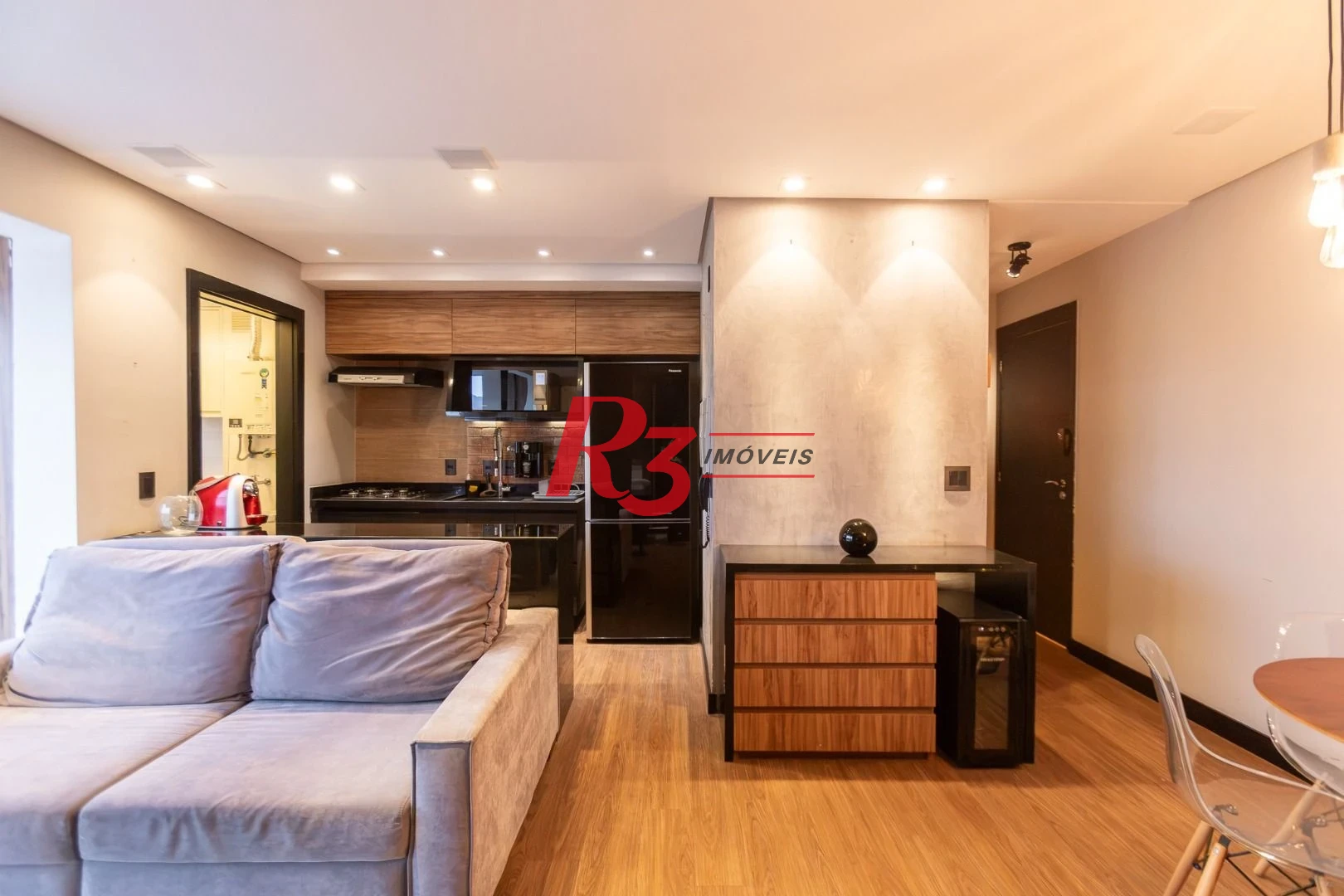 Apartamento com 1 dormitório para alugar, 47 m² por R$ 5.300,00/mês - Boqueirão - Santos/SP