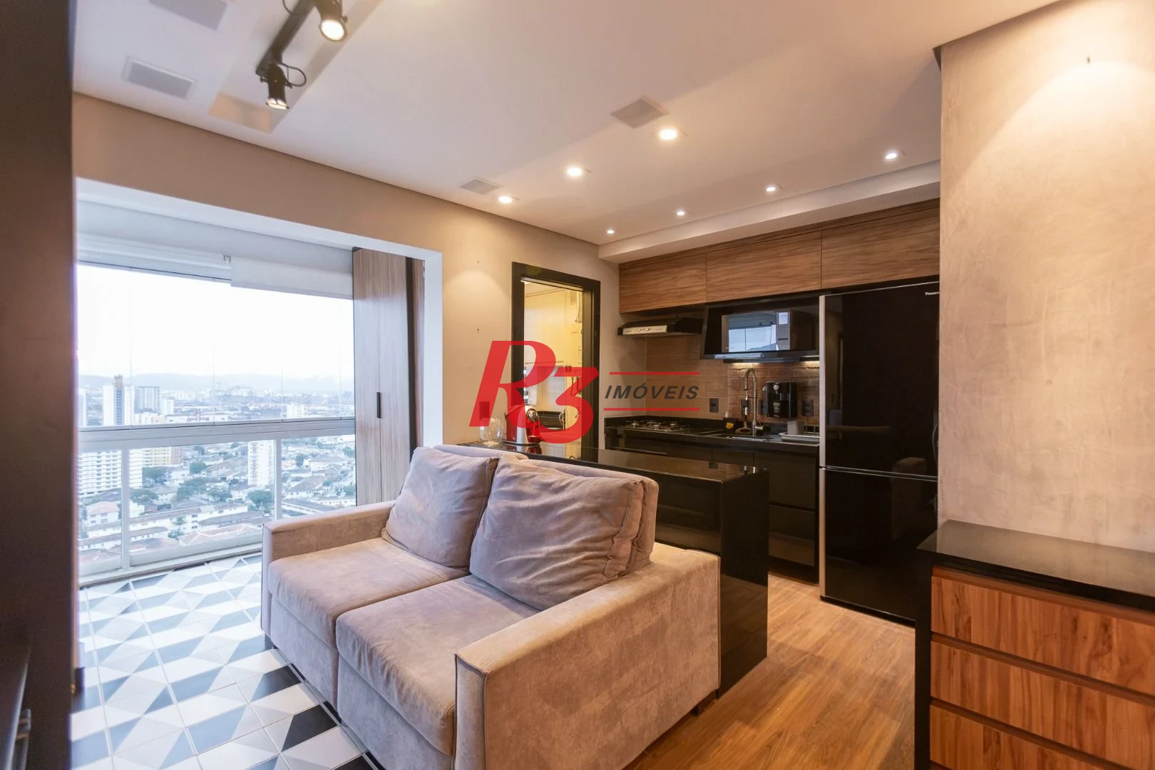 Apartamento com 1 dormitório para alugar, 47 m² por R$ 5.300,00/mês - Boqueirão - Santos/SP