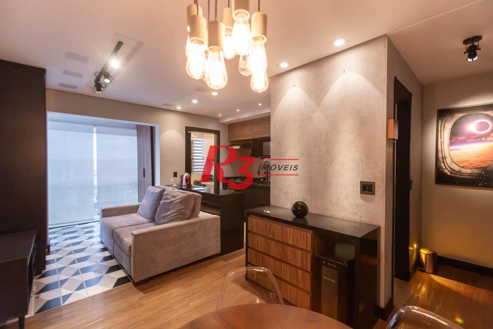Apartamento com 1 dormitório para alugar, 47 m² por R$ 5.300,00/mês - Boqueirão - Santos/SP