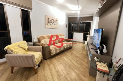 Apartamento com 3 dormitórios à venda, 124 m² por R$ 640.000,00 - Campo Grande - Santos/SP
