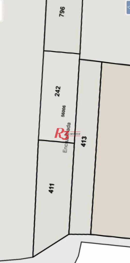 Terreno à venda, 500 m² por R$ 1.990.000,00 - Encruzilhada - Santos/SP
