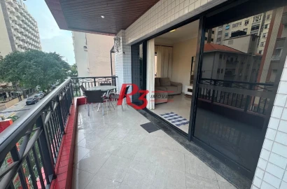 Apartamento Garden com 4 dormitórios para alugar, 300 m² por R$ 9.500,00/mês - Aparecida - Santos/SP