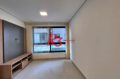 Apartamento com 1 dormitório para alugar, 55 m² por R$ 5.100,02/mês - Aparecida - Santos/SP