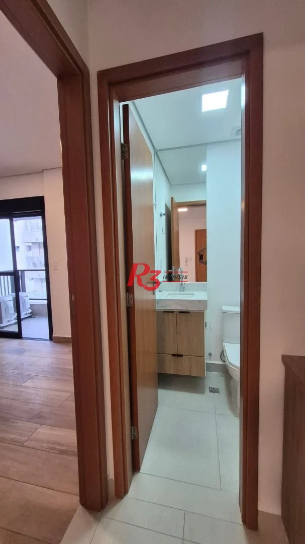 Apartamento com 1 dormitório para alugar, 55 m² por R$ 5.100,02/mês - Aparecida - Santos/SP