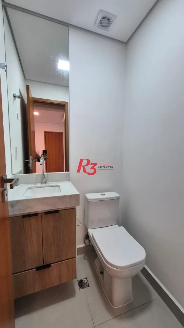 Apartamento com 1 dormitório para alugar, 55 m² por R$ 5.100,02/mês - Aparecida - Santos/SP