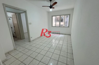 Apartamento com 1 dormitório para alugar, 50 m² por R$ 3.000,00/mês - Aparecida - Santos/SP