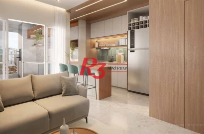 Apartamento com 2 dormitórios à venda, 70 m² por R$ 823.200 - Vila Belmiro - Santos/SP