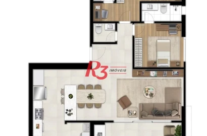 Apartamento com 2 dormitórios à venda, 114 m² por R$ 1.772.420 - Ponta da Praia - Santos/SP