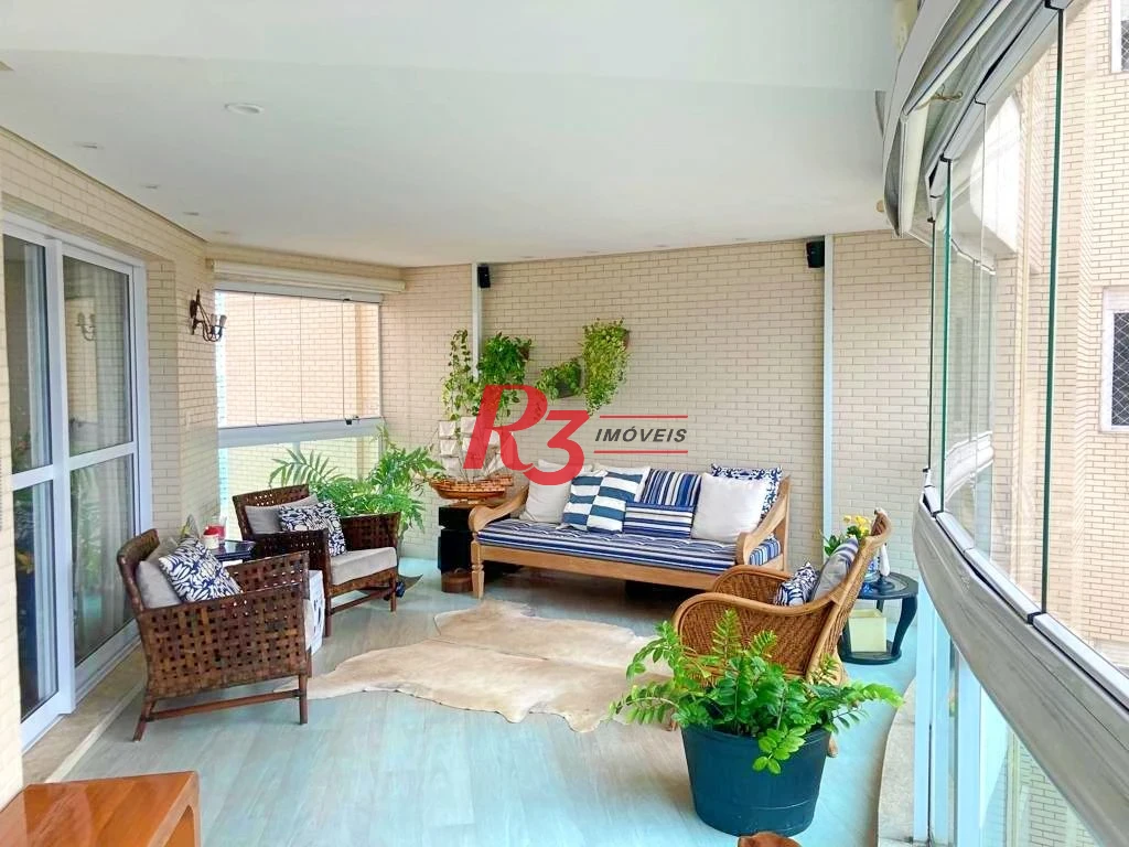 Apartamento com 3 dormitórios à venda, 204 m² por R$ 3.145.000,00 - Embaré - Santos/SP