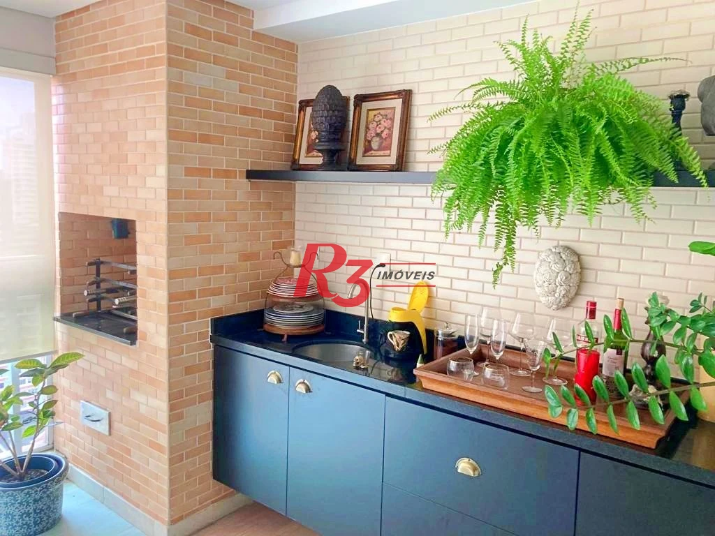 Apartamento com 3 dormitórios à venda, 204 m² por R$ 3.145.000,00 - Embaré - Santos/SP