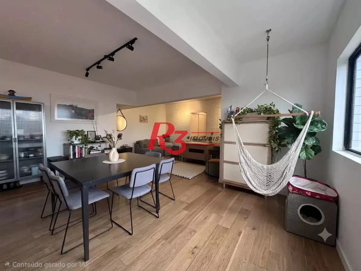 Apartamento com 2 dormitórios para alugar, 96 m² por R$ 4.500,00/mês - Aparecida - Santos/SP