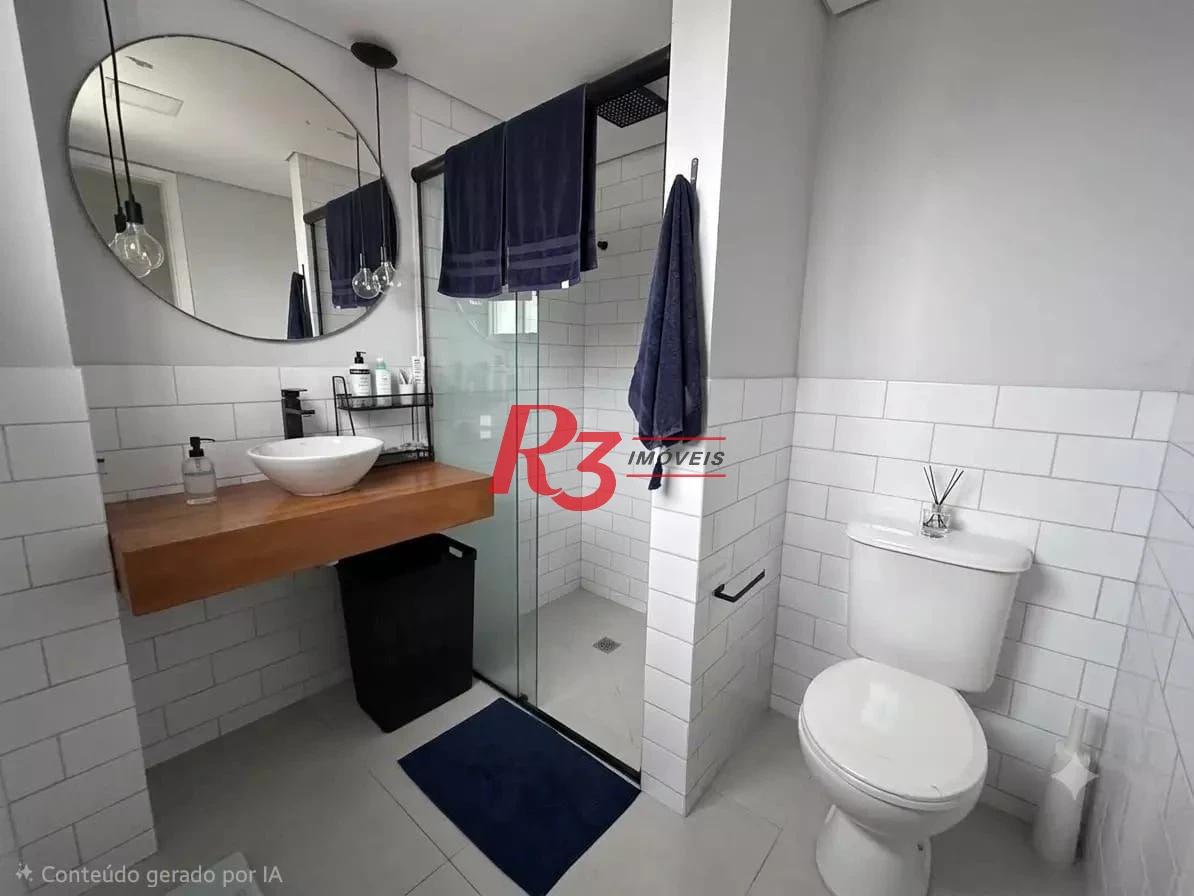 Apartamento com 2 dormitórios para alugar, 96 m² por R$ 4.500,00/mês - Aparecida - Santos/SP
