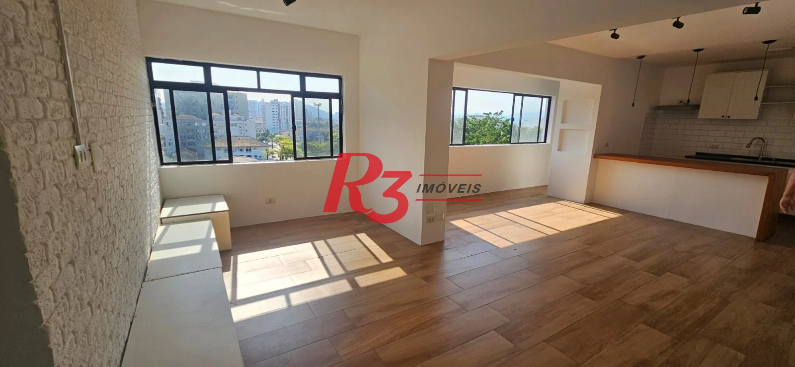 Apartamento com 2 dormitórios para alugar, 96 m² por R$ 4.500,00/mês - Aparecida - Santos/SP
