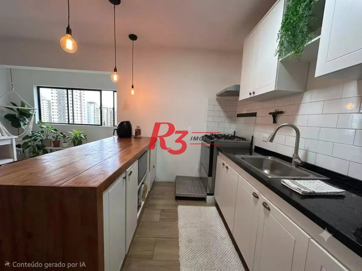 Apartamento com 2 dormitórios para alugar, 96 m² por R$ 4.500,00/mês - Aparecida - Santos/SP