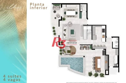 Cobertura à venda, 301 m² por R$ 8.500.000,00 - Ponta da Praia - Santos/SP