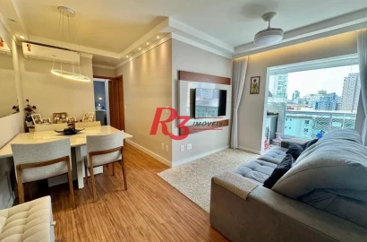 Apartamento com 2 dormitórios à venda, 74 m² por R$ 1.170.000,00 - Gonzaga - Santos/SP