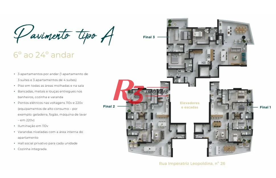 Apartamento à venda, 156 m² por R$ 4.000.000,00 - Ponta da Praia - Santos/SP