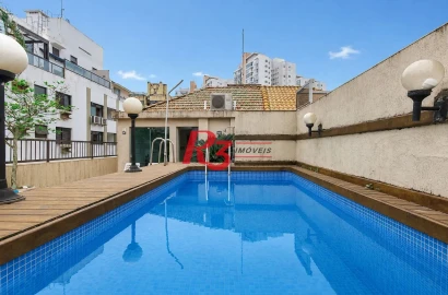 Cobertura com 3 dormitórios à venda, 270 m² por R$ 1.650.000,00 - Ponta da Praia - Santos/SP