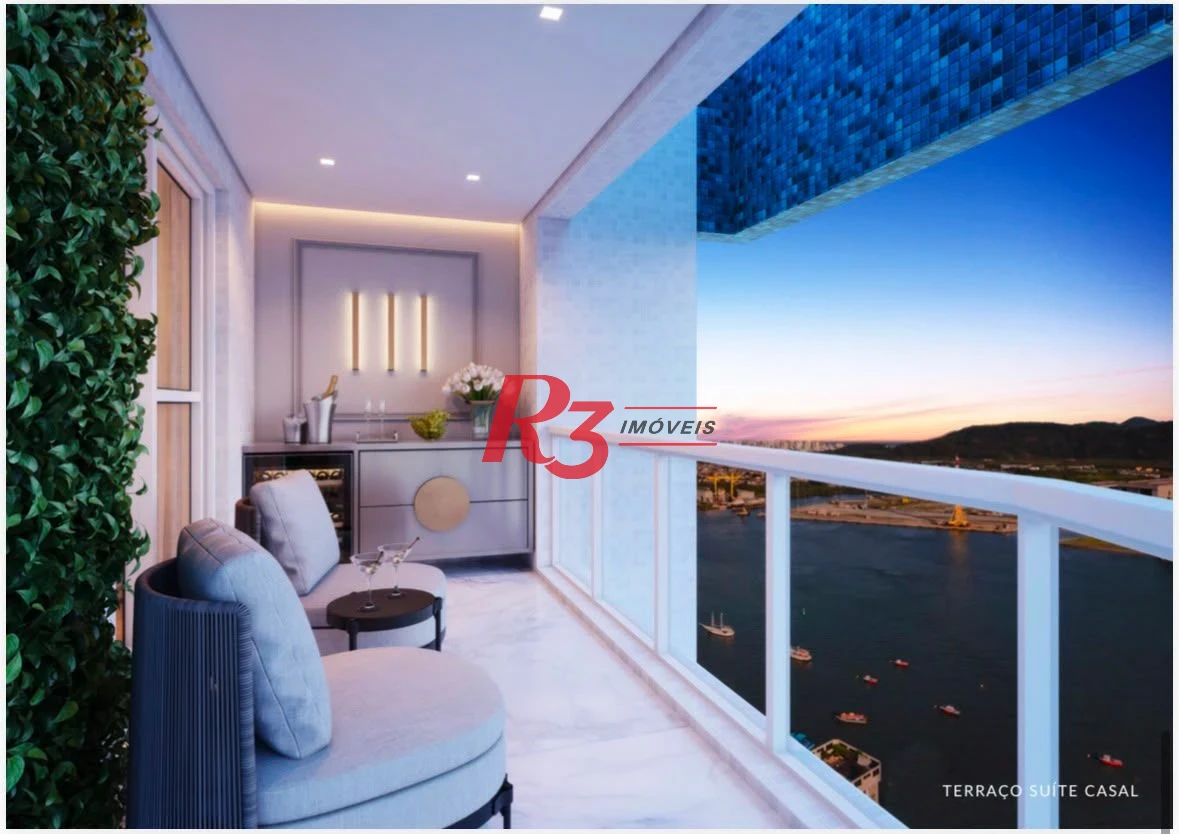 Cobertura com 4 dormitórios à venda, 301 m² por R$ 6.600.000,00 - Ponta da Praia - Santos/SP