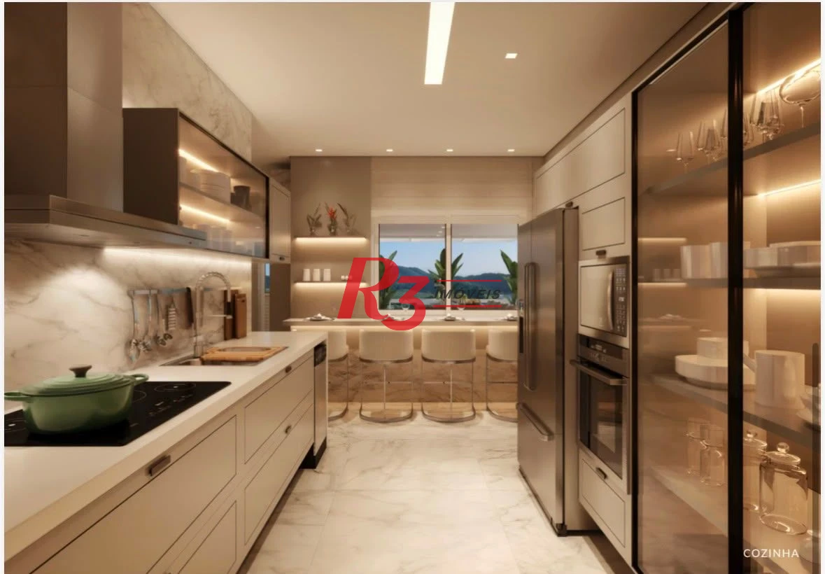 Cobertura com 4 dormitórios à venda, 301 m² por R$ 6.600.000,00 - Ponta da Praia - Santos/SP