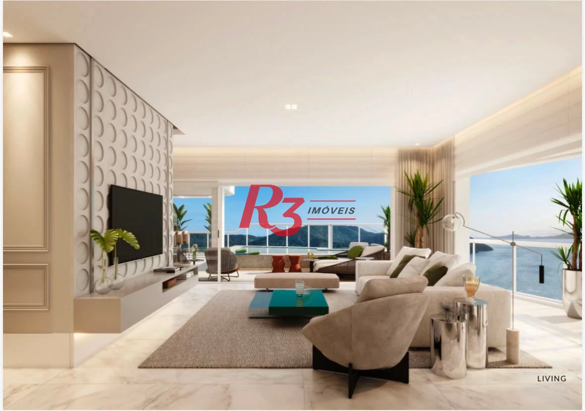 Cobertura com 4 dormitórios à venda, 301 m² por R$ 6.600.000,00 - Ponta da Praia - Santos/SP