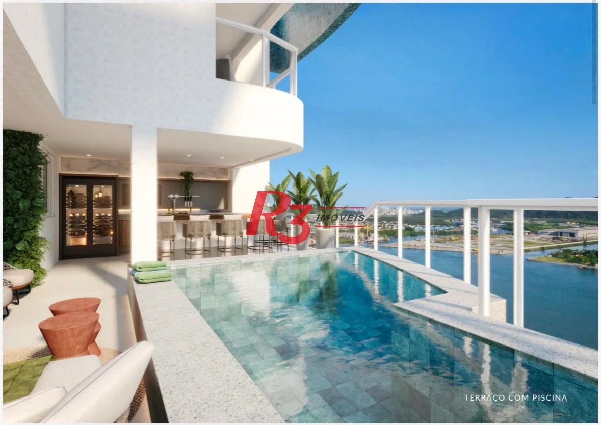 Cobertura com 4 dormitórios à venda, 301 m² por R$ 6.600.000,00 - Ponta da Praia - Santos/SP