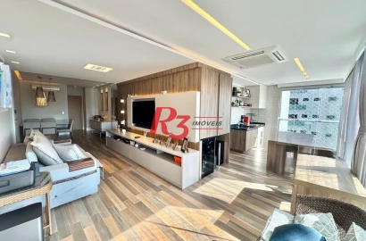 Apartamento com 3 dormitórios para alugar, 127 m² por R$ 15.000,00/mês - Boqueirão - Santos/SP
