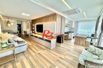 Apartamento para alugar, 127 m² por R$ 13.900,00/mês - Boqueirão - Santos/SP