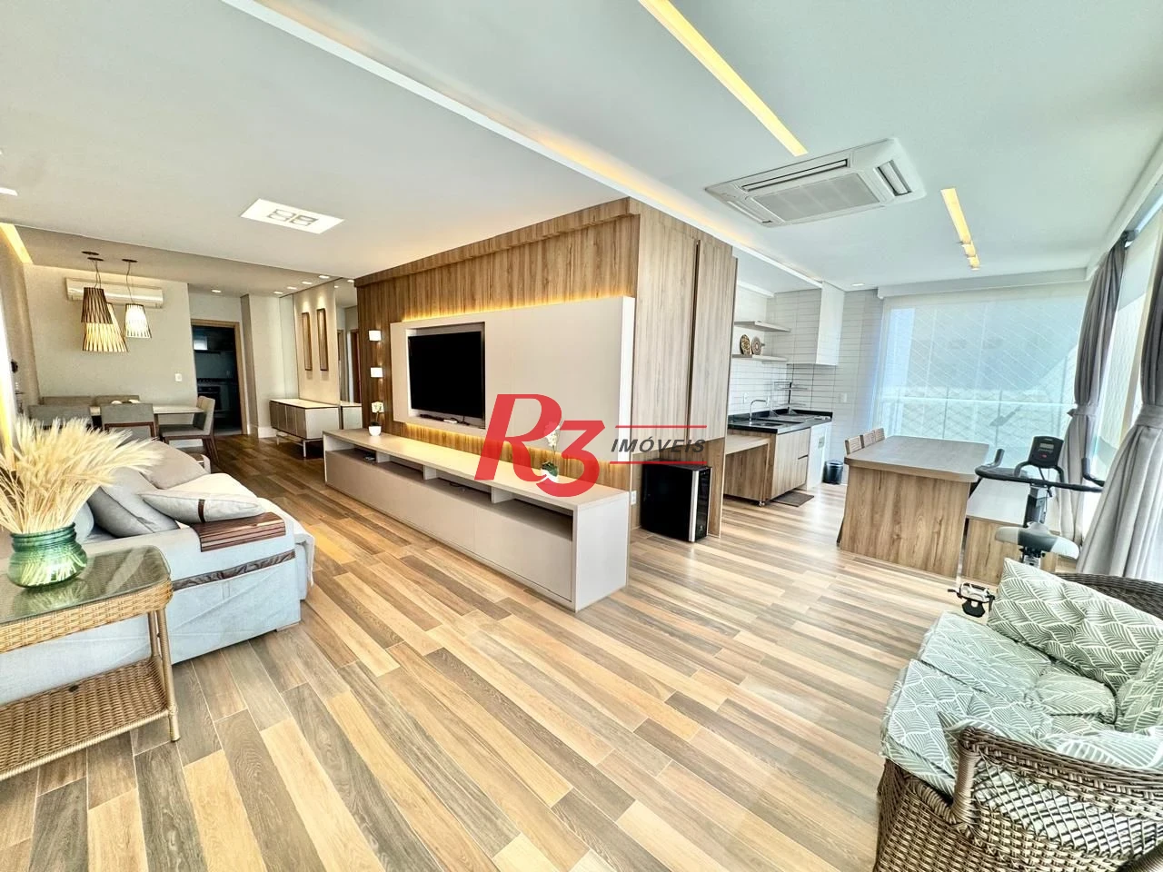 Apartamento para alugar, 127 m² por R$ 13.900,00/mês - Boqueirão - Santos/SP