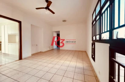 Apartamento com 2 dormitórios para alugar, 88 m² por R$ 5.379,93/mês - Pompéia - Santos/SP