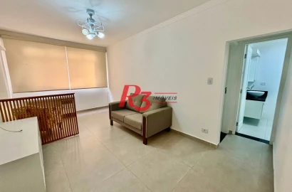 Apartamento com 1 dormitório à venda, 72 m² por R$ 395.000,00 - Ponta da Praia - Santos/SP