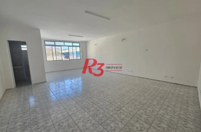 Sala comercial para Alugar na Vila Nova em Santos – Excelente localização