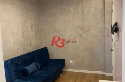 Apartamento com 1 dormitório para alugar, 40 m² por R$ 3.900,00/mês - Gonzaga - Santos/SP