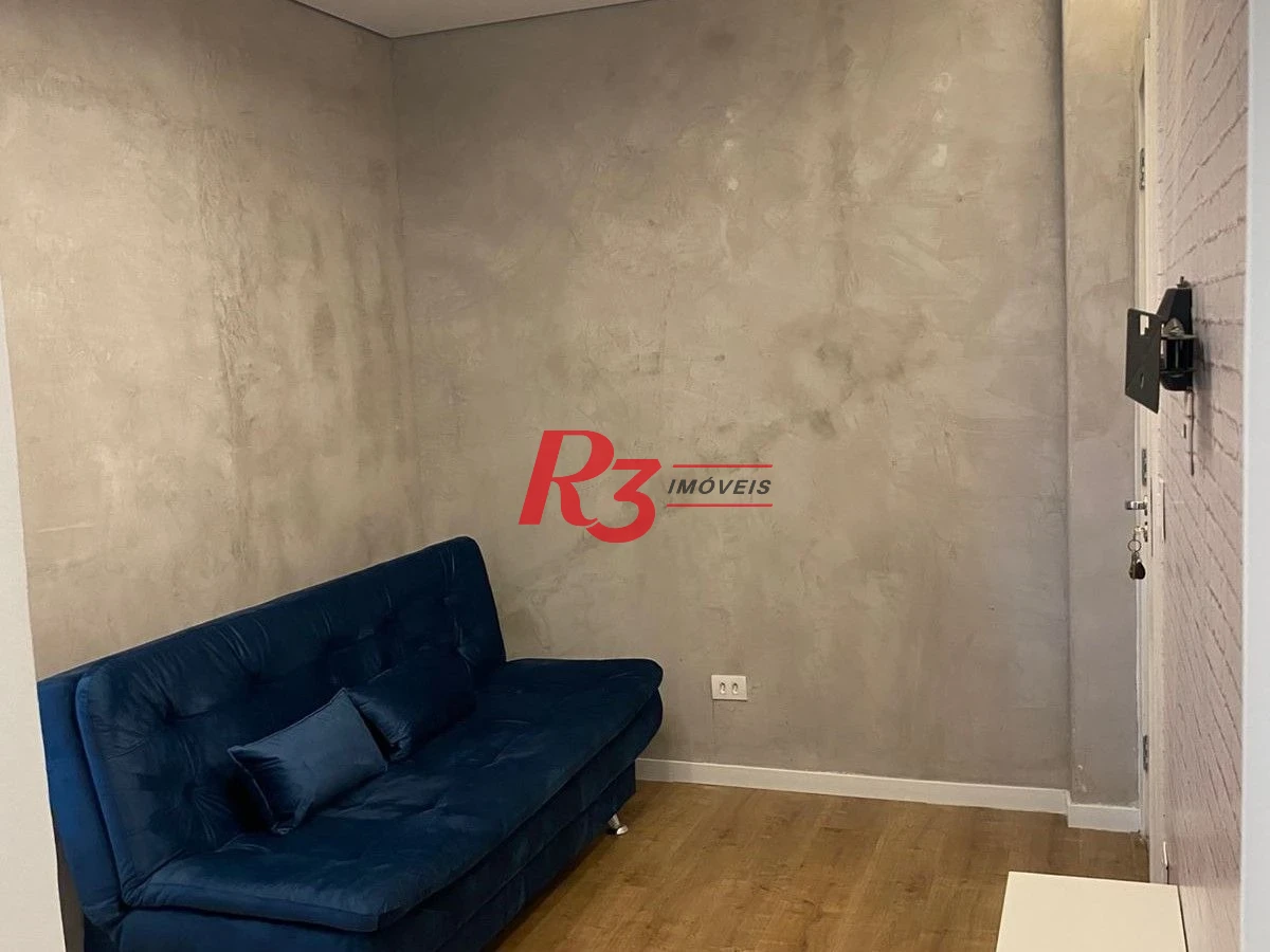 Apartamento com 1 dormitório para alugar, 40 m² por R$ 3.900,00/mês - Gonzaga - Santos/SP