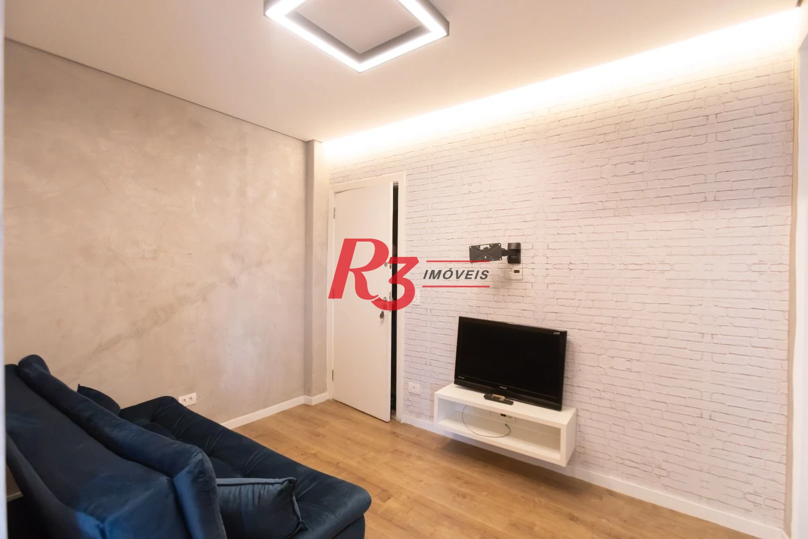 Apartamento com 1 dormitório para alugar, 40 m² por R$ 3.900,00/mês - Gonzaga - Santos/SP