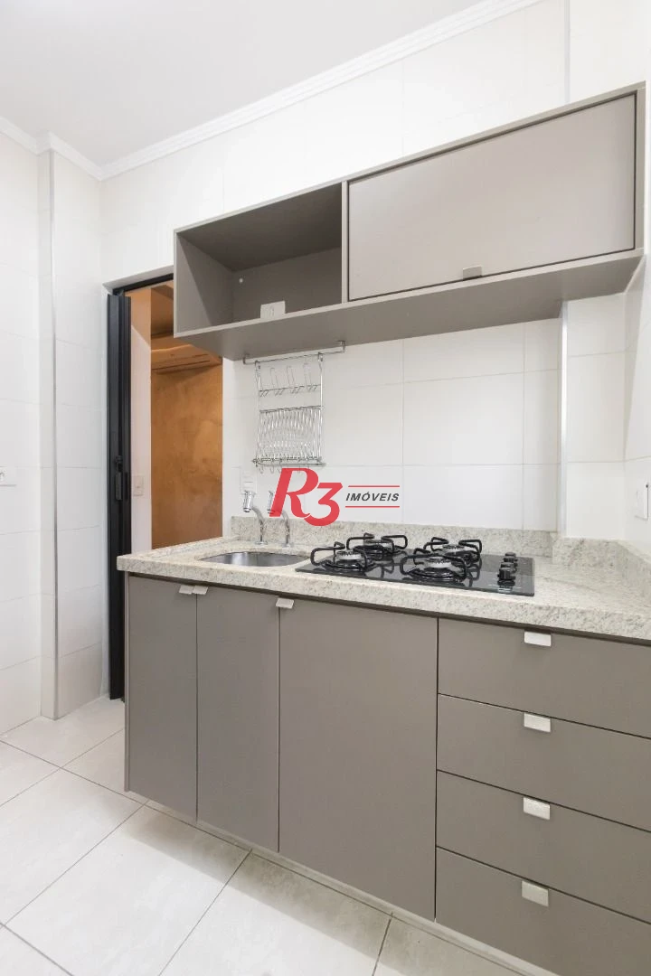 Apartamento com 1 dormitório para alugar, 40 m² por R$ 3.900,00/mês - Gonzaga - Santos/SP