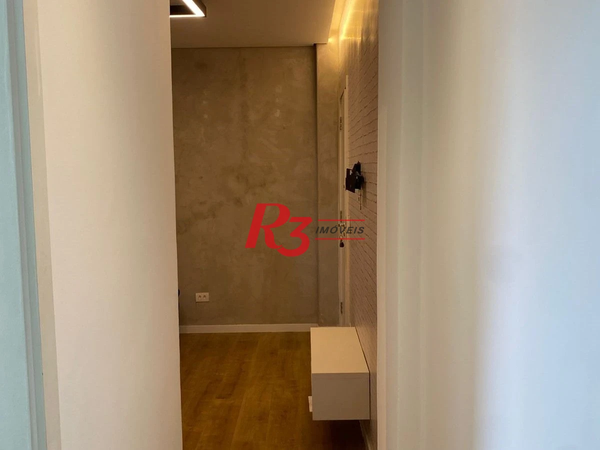 Apartamento com 1 dormitório para alugar, 40 m² por R$ 3.900,00/mês - Gonzaga - Santos/SP