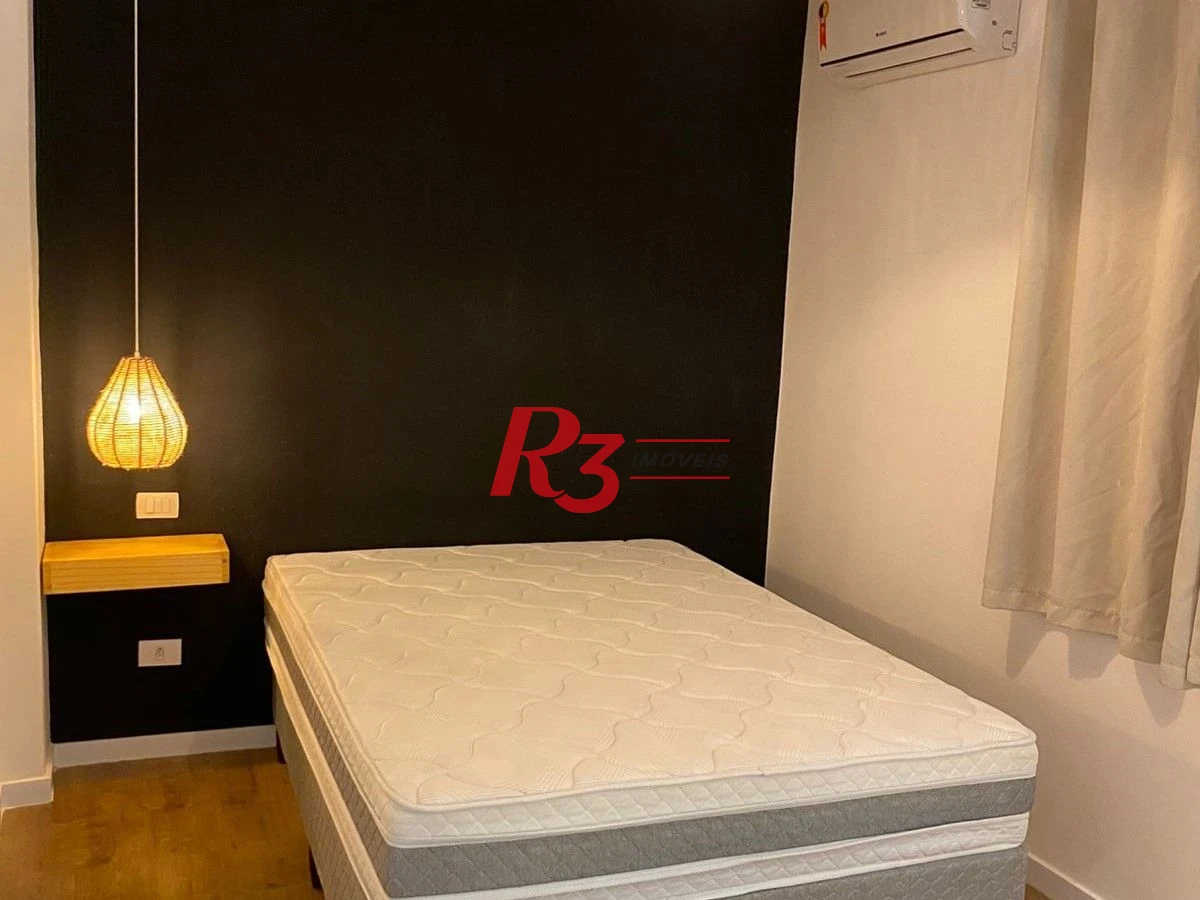Apartamento com 1 dormitório para alugar, 40 m² por R$ 3.900,00/mês - Gonzaga - Santos/SP