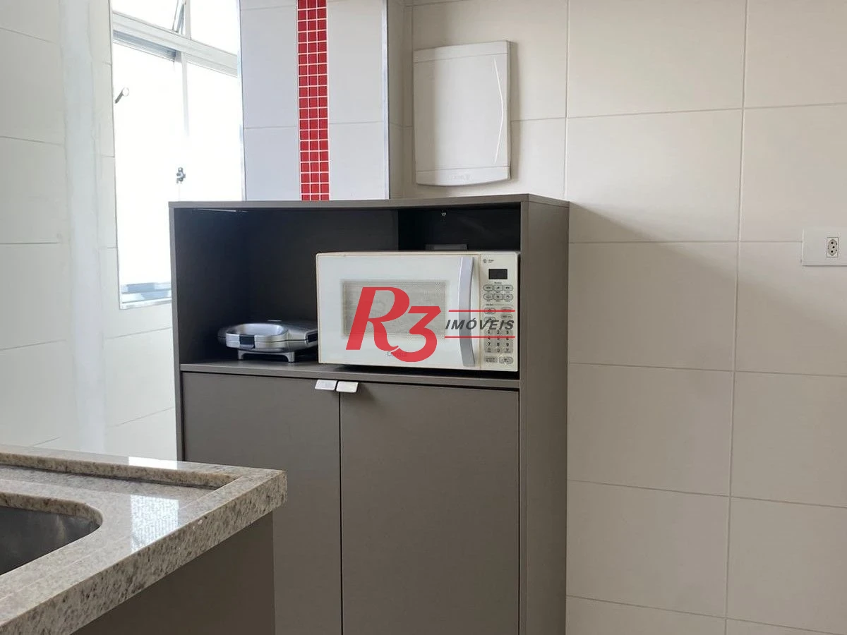 Apartamento com 1 dormitório para alugar, 40 m² por R$ 3.900,00/mês - Gonzaga - Santos/SP