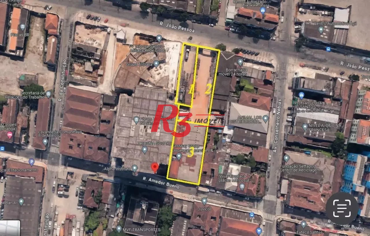 Terreno à venda, 1250 m² por R$ 4.500.000,00 - Centro - Santos/SP