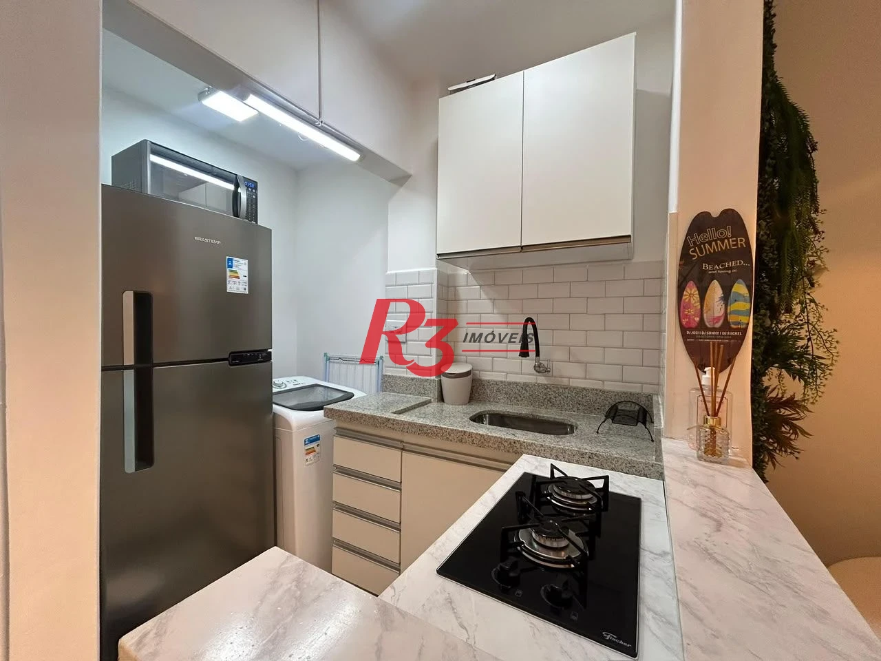 Apartamento com 1 dormitório para alugar, 39 m² por R$ 3.500,00/mês - Embaré - Santos/SP