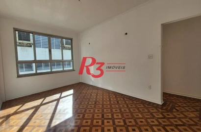 Oportunidade para locação em localização excelente do bairro do Boqueirão em Santos, com 120 m², 2 quartos, 1 vaga! Condição esapecial!