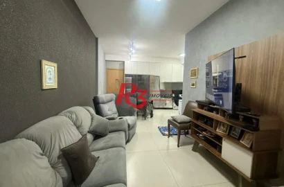 Apartamento com 2 dormitórios à venda, 75 m² por R$ 1.431.000,00 - José Menino - Santos/SP