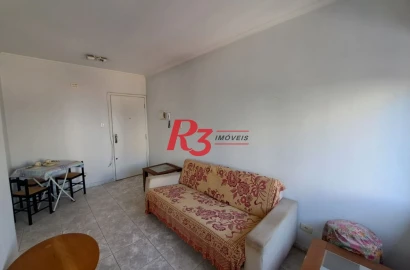 Kitnet com 1 dormitório à venda, 37 m², vista mar, por R$ 380.000 - Ponta da Praia - Santos/SP