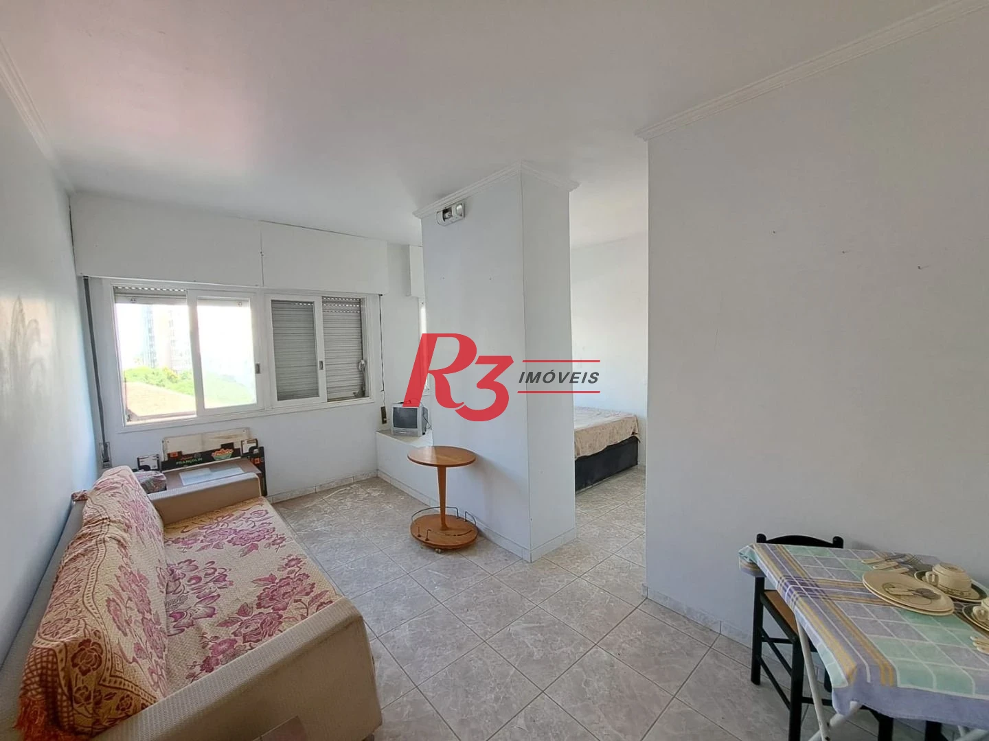 Kitnet com 1 dormitório à venda, 37 m², vista mar, por R$ 380.000 - Ponta da Praia - Santos/SP
