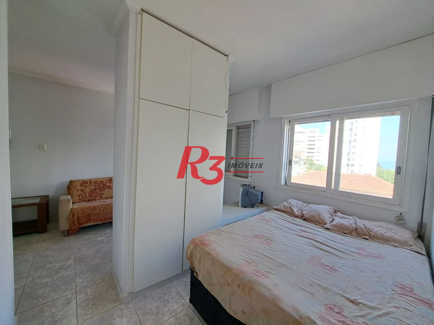 Kitnet com 1 dormitório à venda, 37 m², vista mar, por R$ 380.000 - Ponta da Praia - Santos/SP