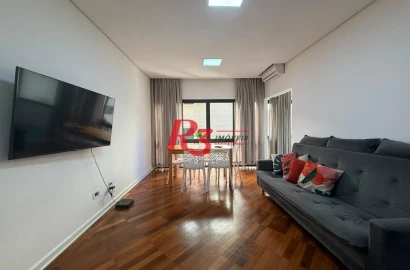 Apartamento com 1 dormitório para alugar, 100 m² por R$ 4.000,00/mês - Aparecida - Santos/SP