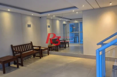 Apartamento com 1 dormitório para alugar, 50 m² por R$ 3.300,00/mês - Vila Matias - Santos/SP