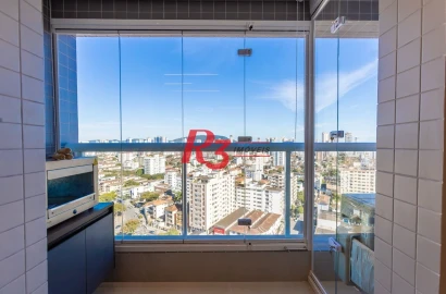 Apartamento com 2 dormitórios para alugar, 56 m² por R$ 4.800,02/mês - Macuco - Santos/SP